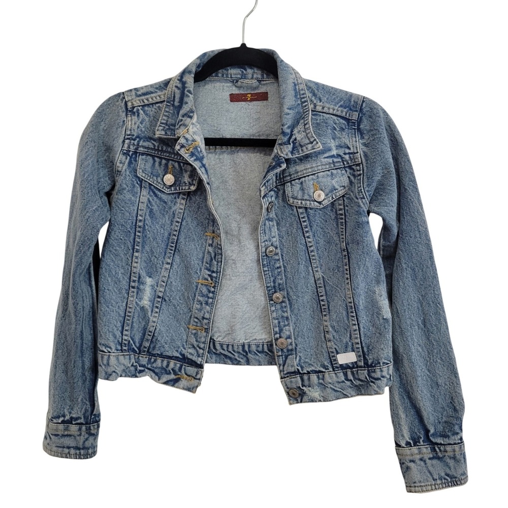 7 For‎ All Mankind Girl's Youth Denim Jacket Jean Size Large